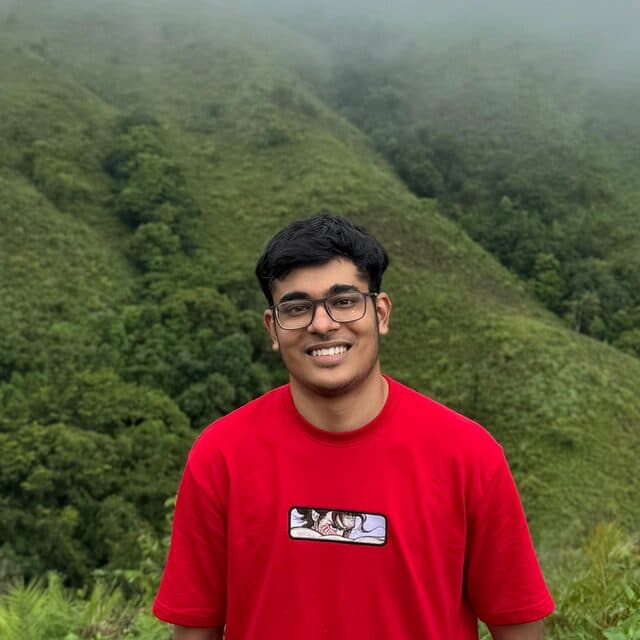 Parth above the fog line in the Western Ghats